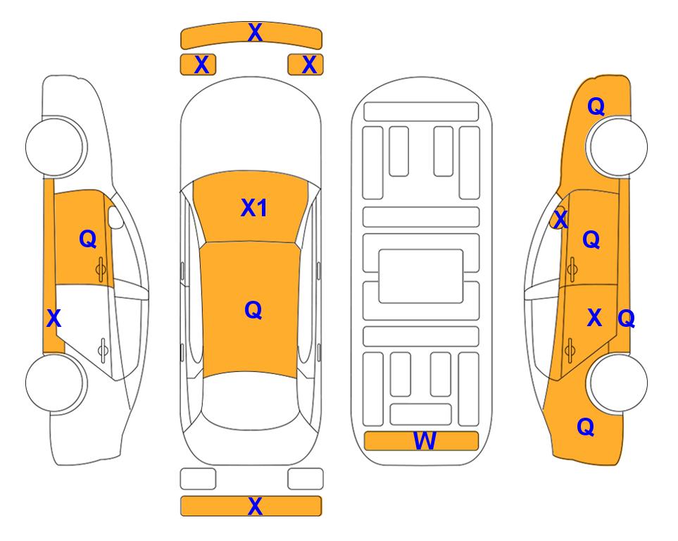Схема состояния кузова Lotte для Hyundai ALL NEW AVANTE (G) 1.6 MODERN