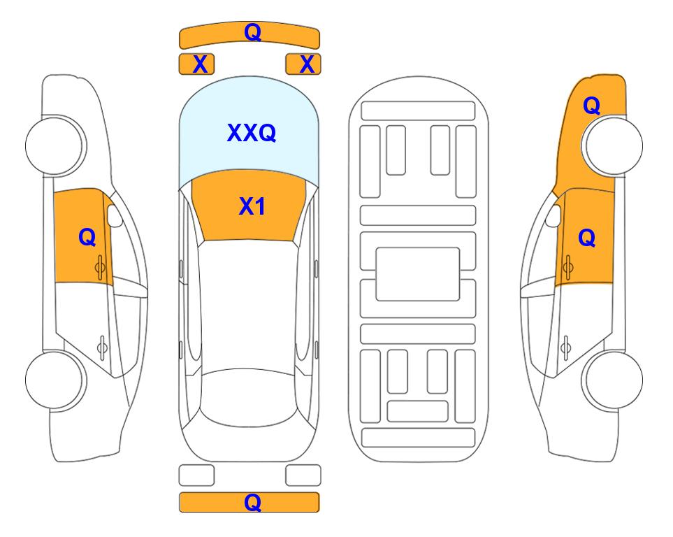 Схема состояния кузова Lotte для KIA INTERACTIVE K5 (G) 2.0 Prestige