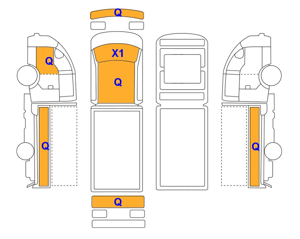 Схема состояния кузова Lotte для Hyundai PORTER Ⅱ (E) Super Cab Extra Long Wheelbase Premium Special