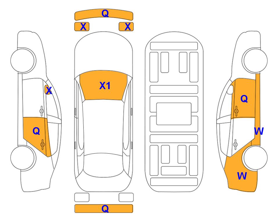 Схема состояния кузова Lotte для Hyundai ALL NEW AVANTE (G) 1.6 MODERN