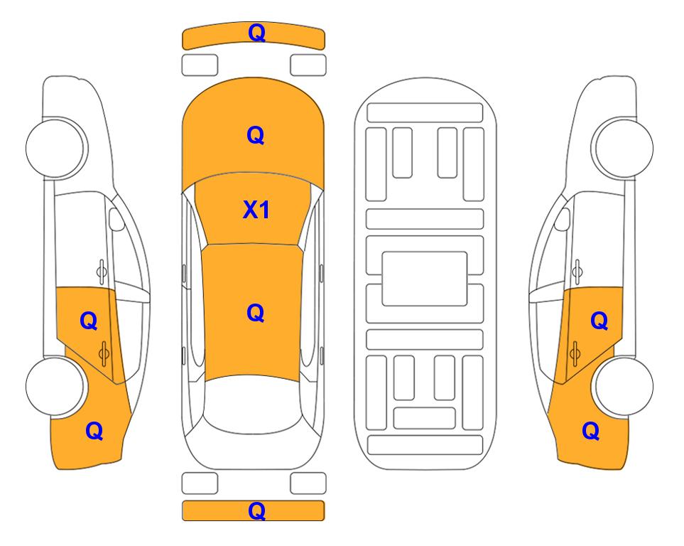Схема состояния кузова Lotte для Hyundai CASPER (G)1.0T The Essential 2WD AT