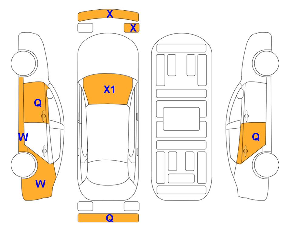 Схема состояния кузова Lotte для Hyundai ALL NEW AVANTE (H) 1.6 MODERN