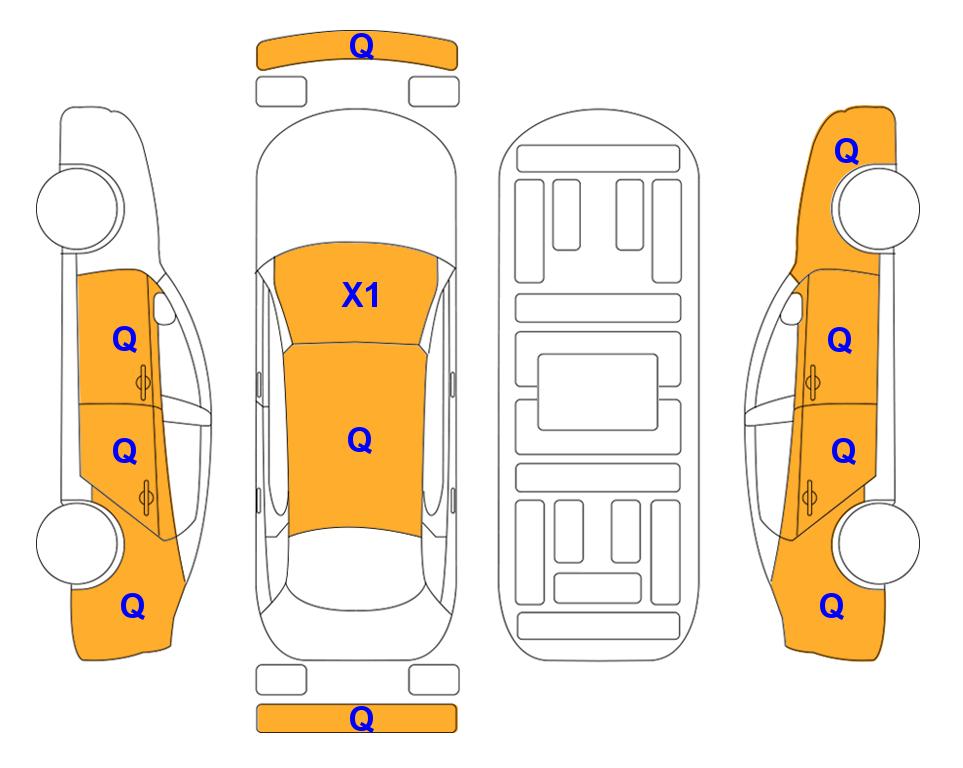 Схема состояния кузова Lotte для Hyundai AVANTE CN7 (G)1.6 Modern 2WD AT