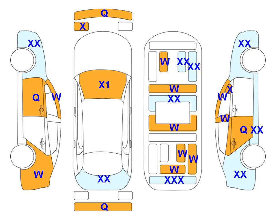 Схема состояния кузова Lotte для Genesis GENESIS GV80 (D) 3.0 2WD 5-Seater