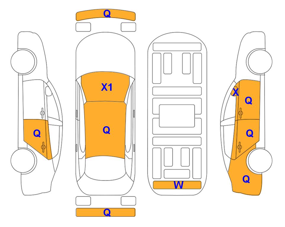 Схема состояния кузова Lotte для KIA SELTOS (G)1.6T Prestige 5-Seater 2WD AT