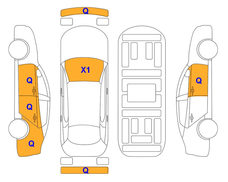 Схема состояния кузова Lotte для Hyundai SONATA DN8 (G) 2.0 Premium Plus