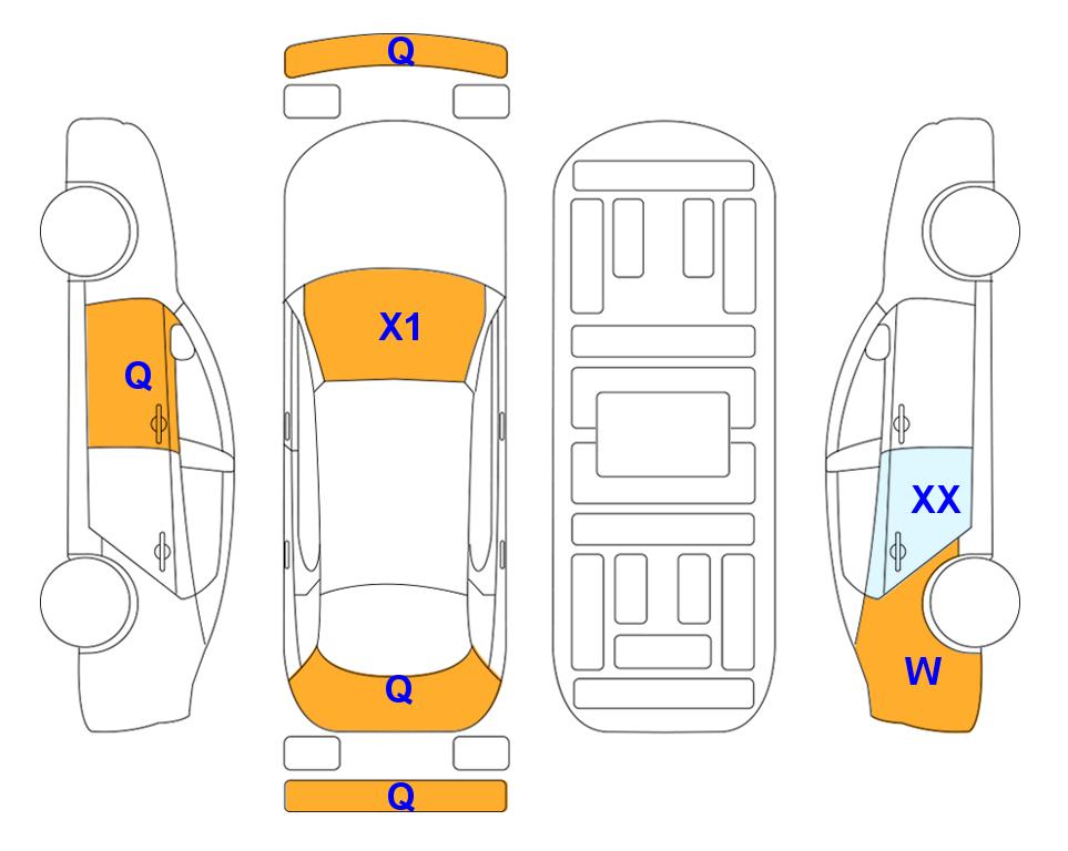 Схема состояния кузова Lotte для Hyundai TUCSON (G) 1.6 T Premium 2WD
