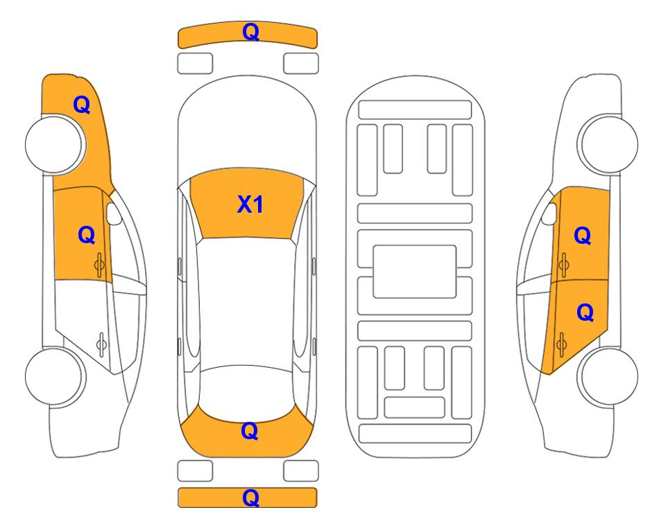 Схема состояния кузова Lotte для Hyundai THE NEW GRANDEUR (H) 2.4 Premium