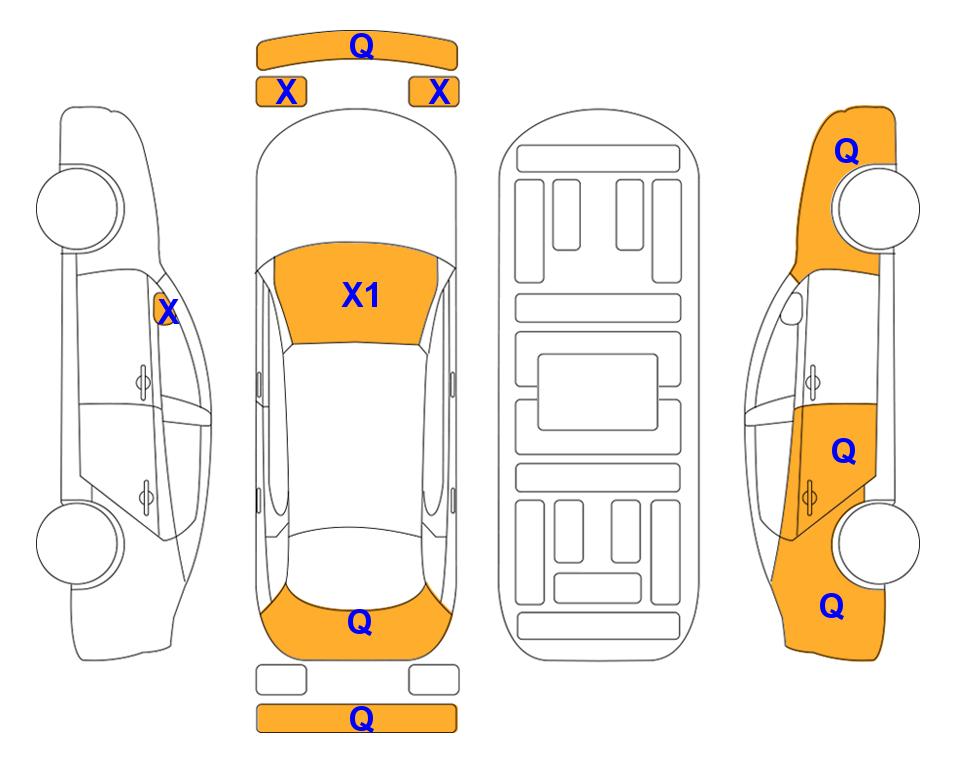 Схема состояния кузова Lotte для KGM / SsangYong TORRES (G) 1.5 T7 2WD