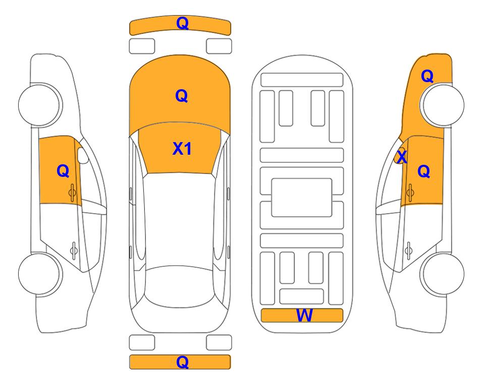 Схема состояния кузова Lotte для Hyundai GRANDEUR GN7 (G) 2.5 Premium
