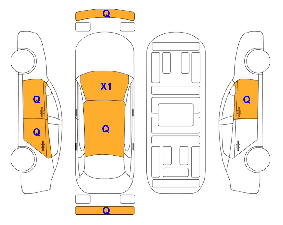 Схема состояния кузова Lotte для KIA K8 (G) 2.5 Noblesse