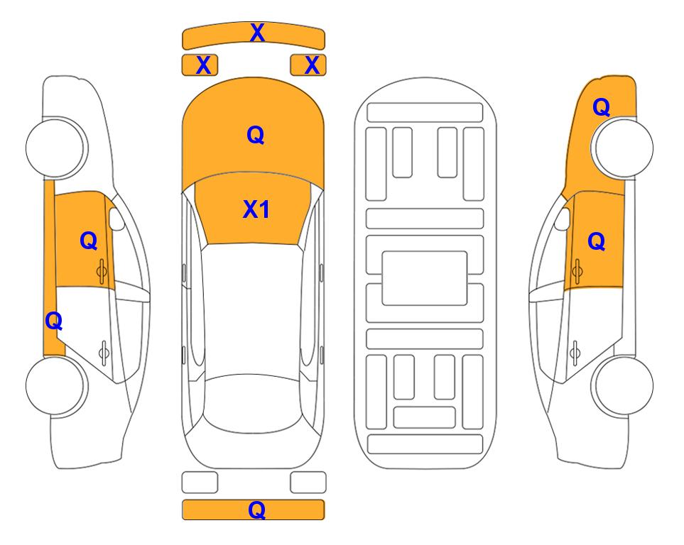 Схема состояния кузова Lotte для Hyundai ALL NEW AVANTE (G) 1.6 MODERN