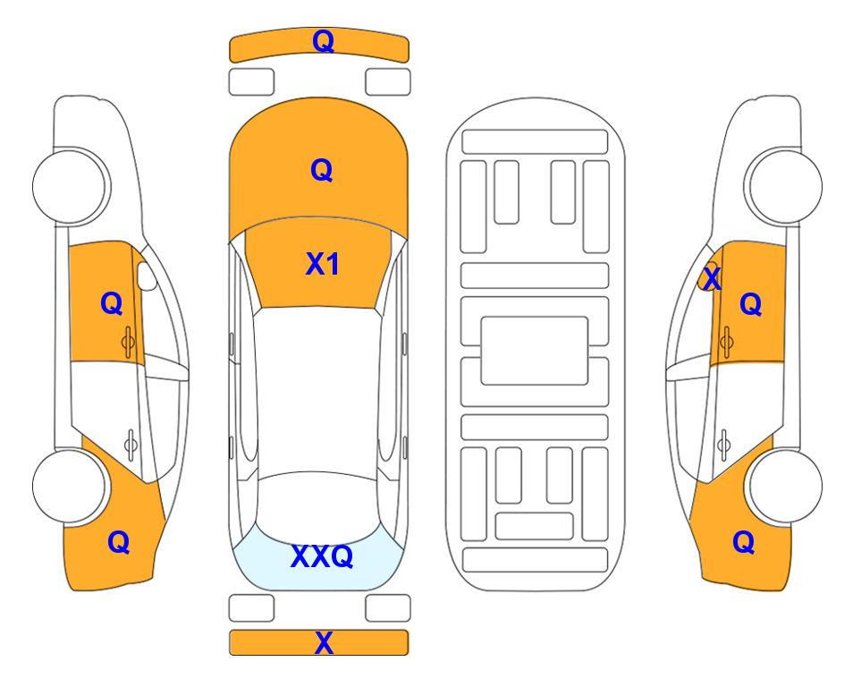 Схема состояния кузова Lotte для KIA ALL NEW K7 (L) 3.0 Prestige_Rental Car