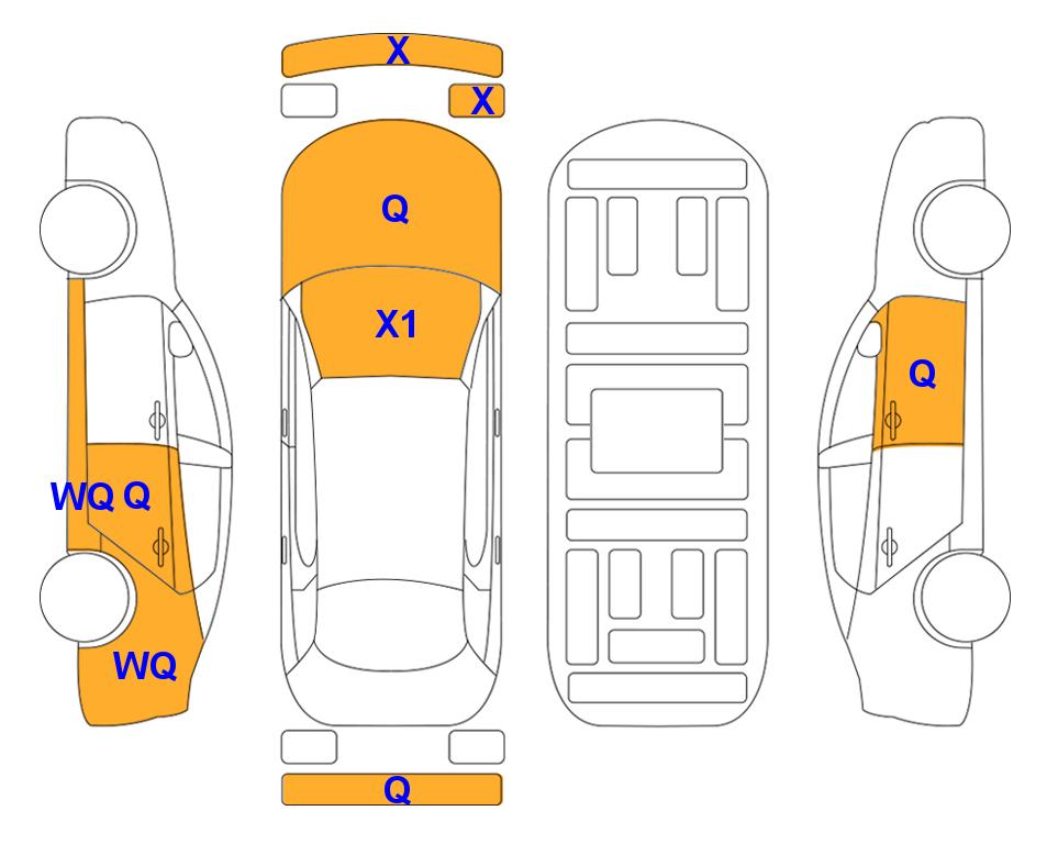 Схема состояния кузова Lotte для Hyundai ALL NEW AVANTE (G) 1.6 SMART
