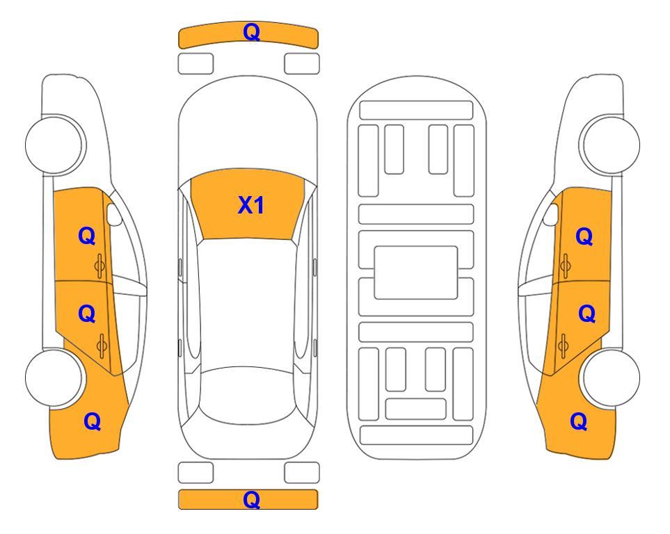 Схема состояния кузова Lotte для Hyundai PALISADE (D) 2.2 Prestige 4WD 7-Seater