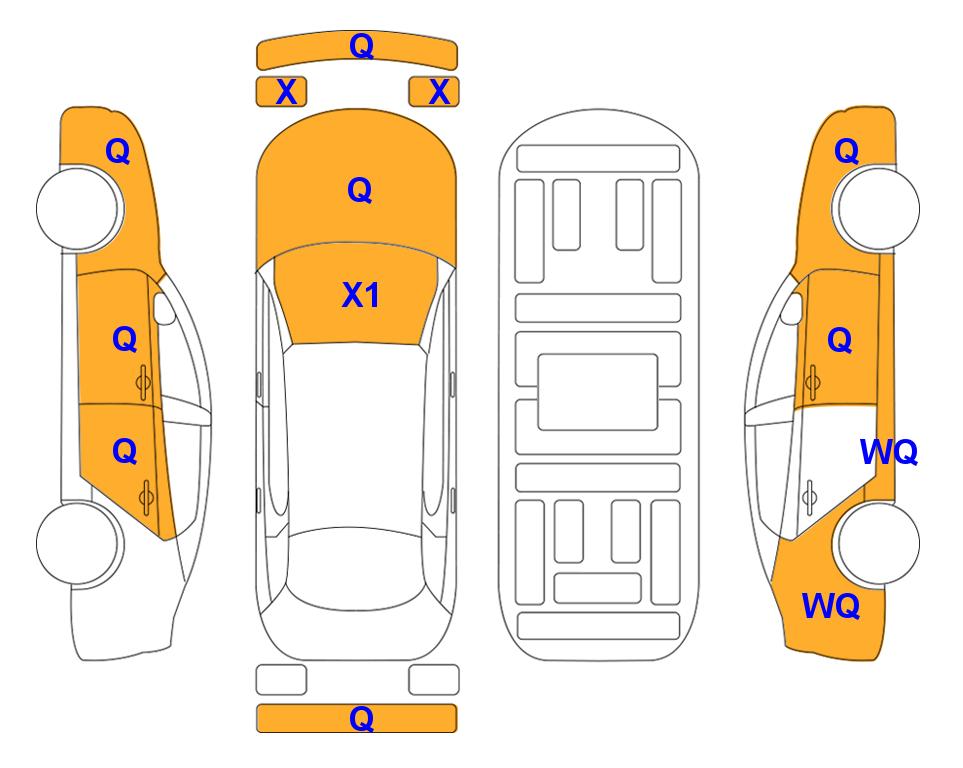 Схема состояния кузова Lotte для Hyundai ALL NEW AVANTE (G) 1.6 SMART