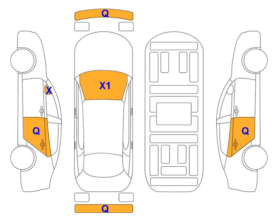 Схема состояния кузова Lotte для Genesis GENESIS GV70 (G) 2.5T 4WD