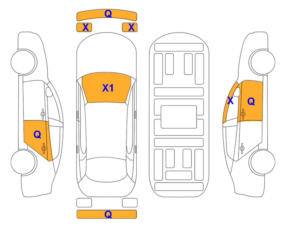 Схема состояния кузова Lotte для KIA SORENTO MQ4 (D) 2.2 Noblesse 5-Seater
