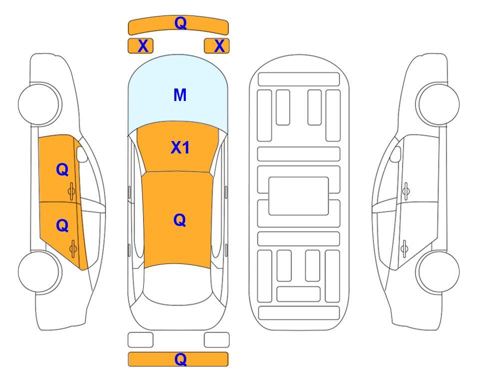 Схема состояния кузова Lotte для KIA CARNIVAL KA4 (D) 2.2 Prestige 9-Seater