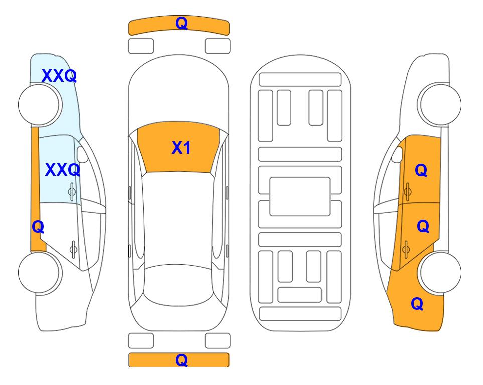 Схема состояния кузова Lotte для Chevrolet THE NEW SPARK (G) 1.0 Passenger Van