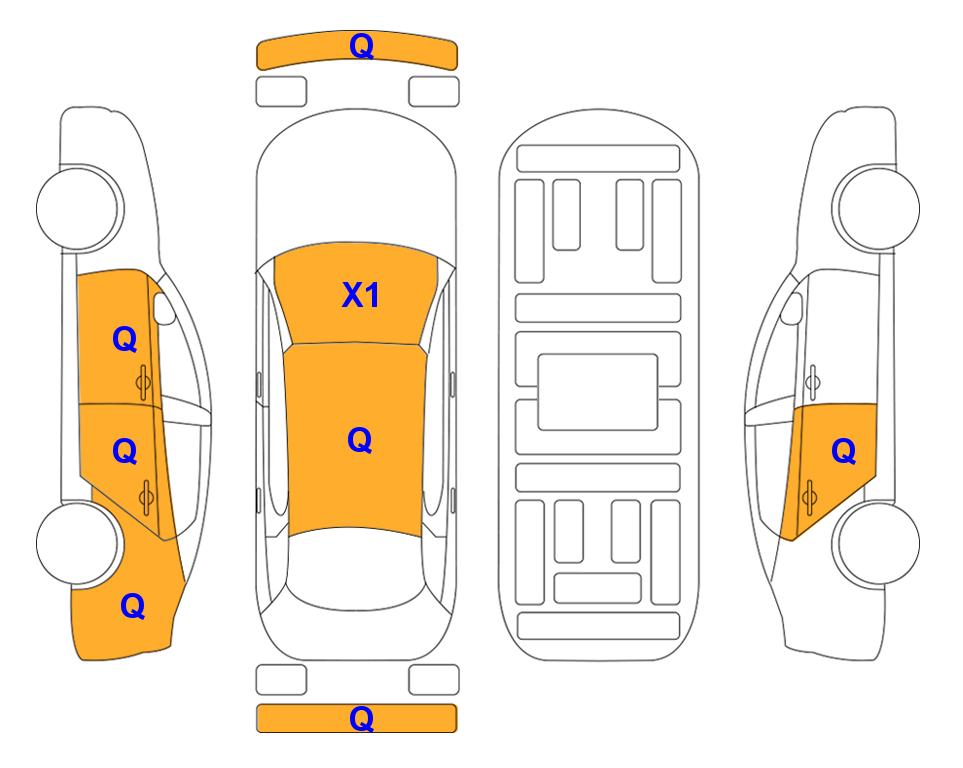 Схема состояния кузова Lotte для Hyundai SONATA DN8 (G) 2.5 N LINE Inspiration
