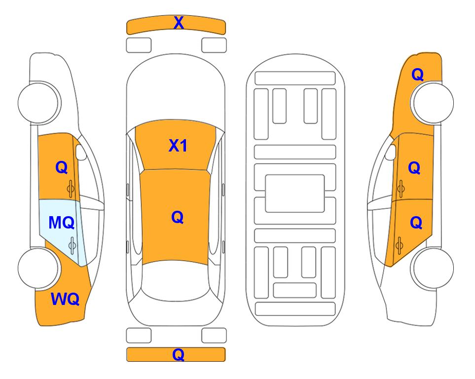 Схема состояния кузова Lotte для Hyundai THE ALL NEW TUCSON (G) 1.6 T Premium 2WD