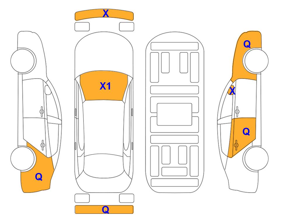 Схема состояния кузова Lotte для KIA SPORTAGE NQ5 (H)1.6T Noblesse 5-Seater 2WD AT