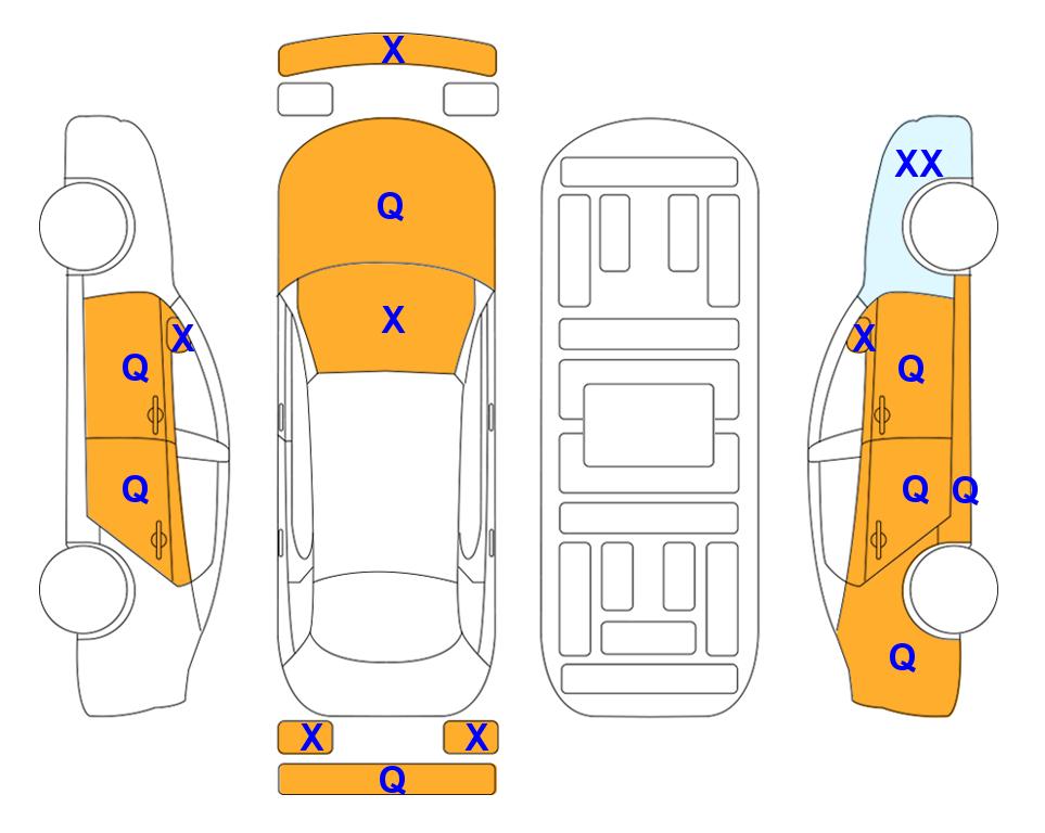 Схема состояния кузова Lotte для KIA MORNING URBAN (G)1.0 Standard 2WD AT