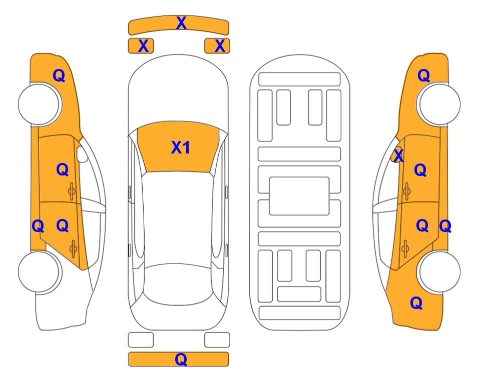 Схема состояния кузова Lotte для Hyundai ALL NEW AVANTE (G) 1.6 INSPIRATION