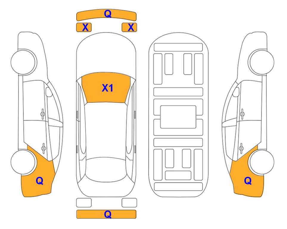 Схема состояния кузова Lotte для KIA CARNIVAL KA4 (D) 2.2 Prestige 9-Seater