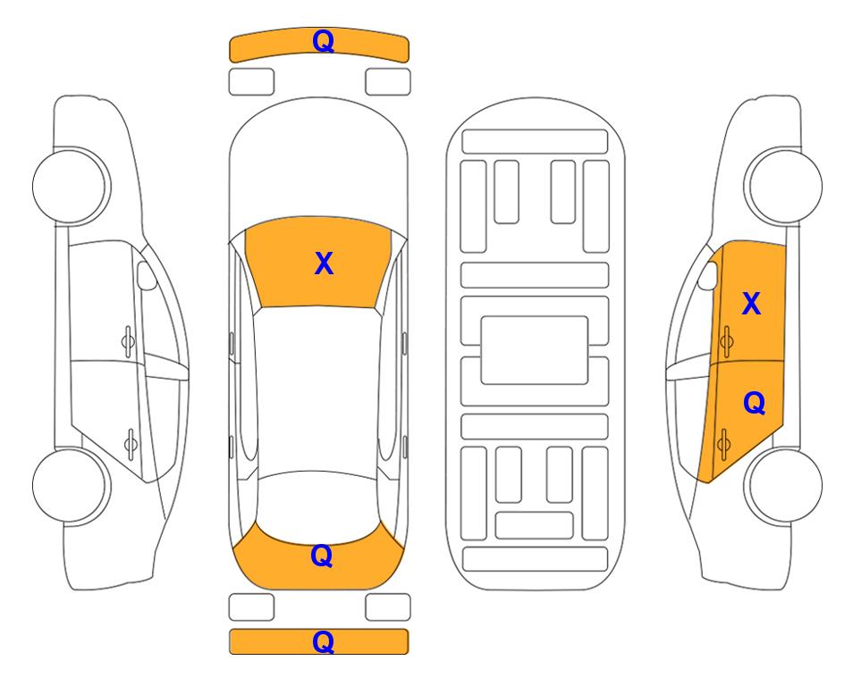 Схема состояния кузова Lotte для KIA SORENTO MQ4 (H)1.6T Prestige 5-Seater 2WD AT