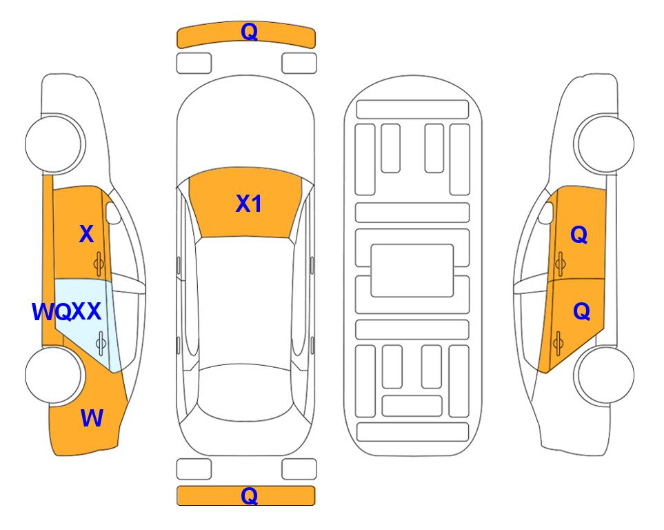Схема состояния кузова Lotte для KIA K3 (G)1.6 Prestige 2WD AT