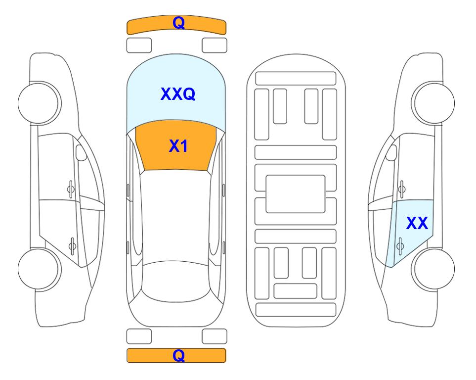 Схема состояния кузова Lotte для Hyundai IONIQ 5 (E) Long Range Exclusive 4WD