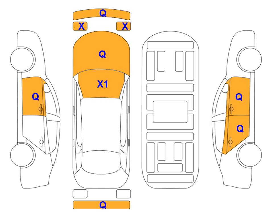 Схема состояния кузова Lotte для Genesis GENESIS GV80 (D) 3.0 4WD 5-Seater