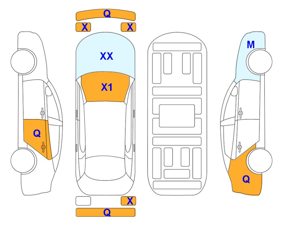 Схема состояния кузова Lotte для Genesis GENESIS GV80 (D) 3.0 4WD 5-Seater
