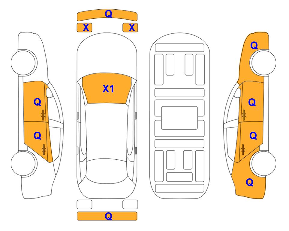 Схема состояния кузова Lotte для Hyundai ALL NEW AVANTE (G) 1.6 MODERN