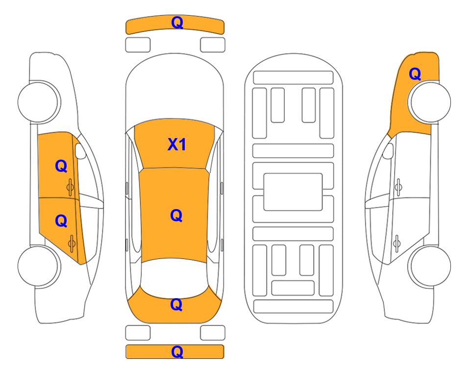 Схема состояния кузова Lotte для KIA CARNIVAL KA4 (D) 2.2 Signature 9-Seater
