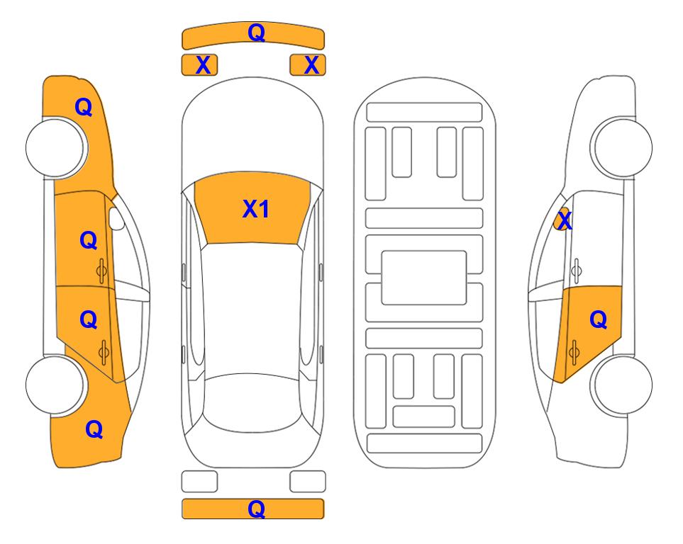 Схема состояния кузова Lotte для KIA SORENTO MQ4 (D) 2.2 Signature 6-Seater