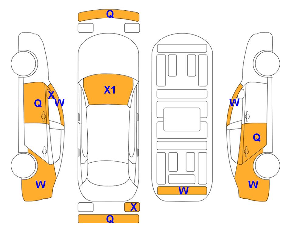 Схема состояния кузова Lotte для Другая марка TRAVERSE (G) 3.6 LT LEATHER
