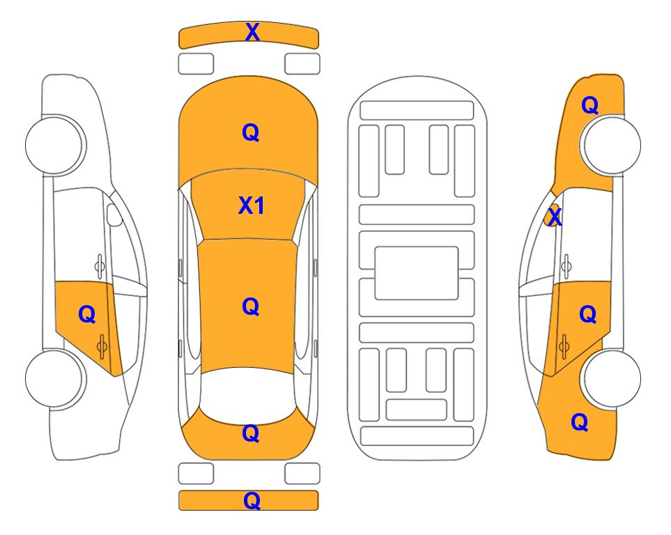Схема состояния кузова Lotte для Chevrolet TRAILBLAZER (G) 1.35 TURBO ACTIV