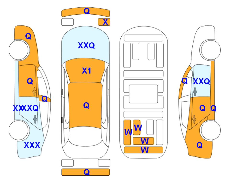 Схема состояния кузова Lotte для KIA INTERACTIVE K5 (H) 2.0 Trendy
