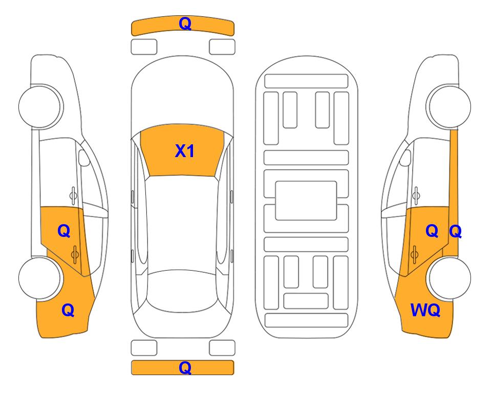 Схема состояния кузова Lotte для Hyundai AVANTE CN7 (G)1.6 Inspiration 2WD AT