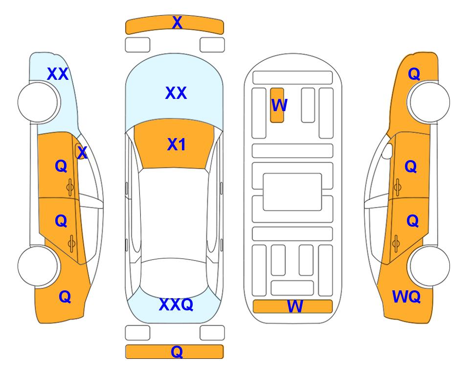 Схема состояния кузова Lotte для Hyundai SANTAFE TM (G) 2.0 T Exclusive 5-Seater
