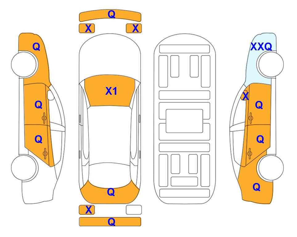 Схема состояния кузова Lotte для KIA SELTOS (G) 1.6 Prestige 4WD