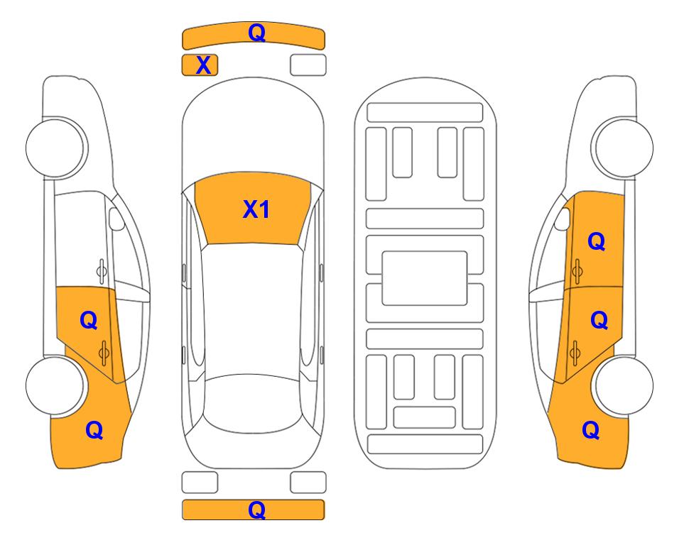 Схема состояния кузова Lotte для Hyundai YF SONATA (H) 2.0 ROYAL