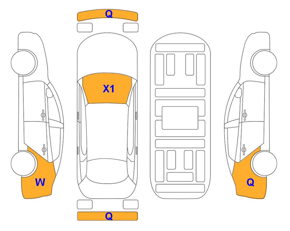 Схема состояния кузова Lotte для KIA SPORTAGE NQ5 (H) 1.6 Turbo Prestige