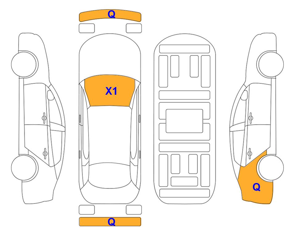 Схема состояния кузова Lotte для Hyundai THE ALL NEW TUCSON (G) 1.6 T Premium 2WD