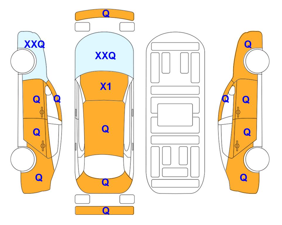 Схема состояния кузова Lotte для Renault Korea SM6 (L) 2.0 LPE SE PLUS