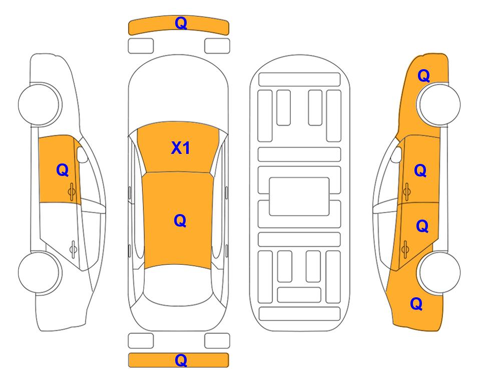Схема состояния кузова Lotte для Genesis GENESIS GV80 (D) 3.0 4WD 5-Seater