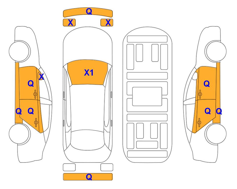 Схема состояния кузова Lotte для Hyundai ALL NEW AVANTE (H) 1.6 MODERN